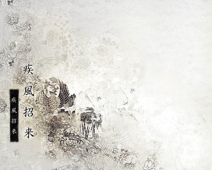 日本の伝統美術 - , コウモリの伝統的な日本の美術背景, 日本の白い美学 高画質の壁紙