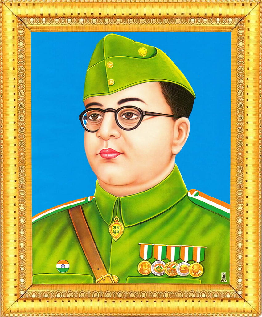 Buy BCOMFORT Netaji Subhas Chandr Bos Attractive Wall, Home Decor Spiritual Wall Hanging Wood Glass Frame Decorative Gift Item Figurine Painting Digital Reprint 14.15 inch x 11 inch Painting Online HD phone wallpaper