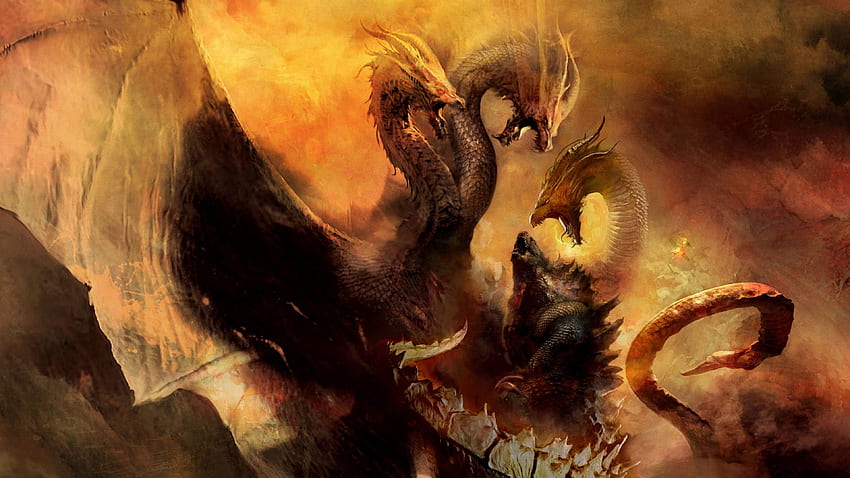 Godzilla vs King Ghidorah Godzilla Rei dos Monstros papel de parede HD