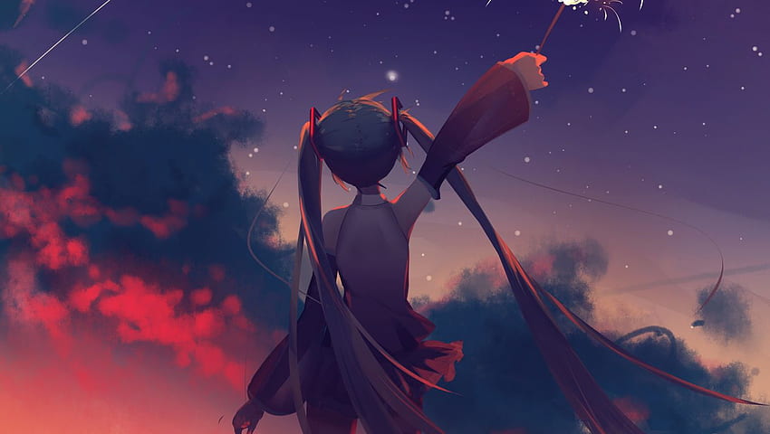 Ordinateur portable Hatsune Miku Anime Vocaloid Girl , , Fond et , Anime propre Fond d'écran HD