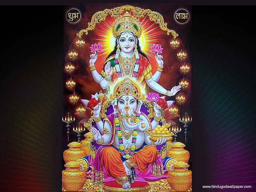 Göttin Laxmi Ganesh HD-Hintergrundbild