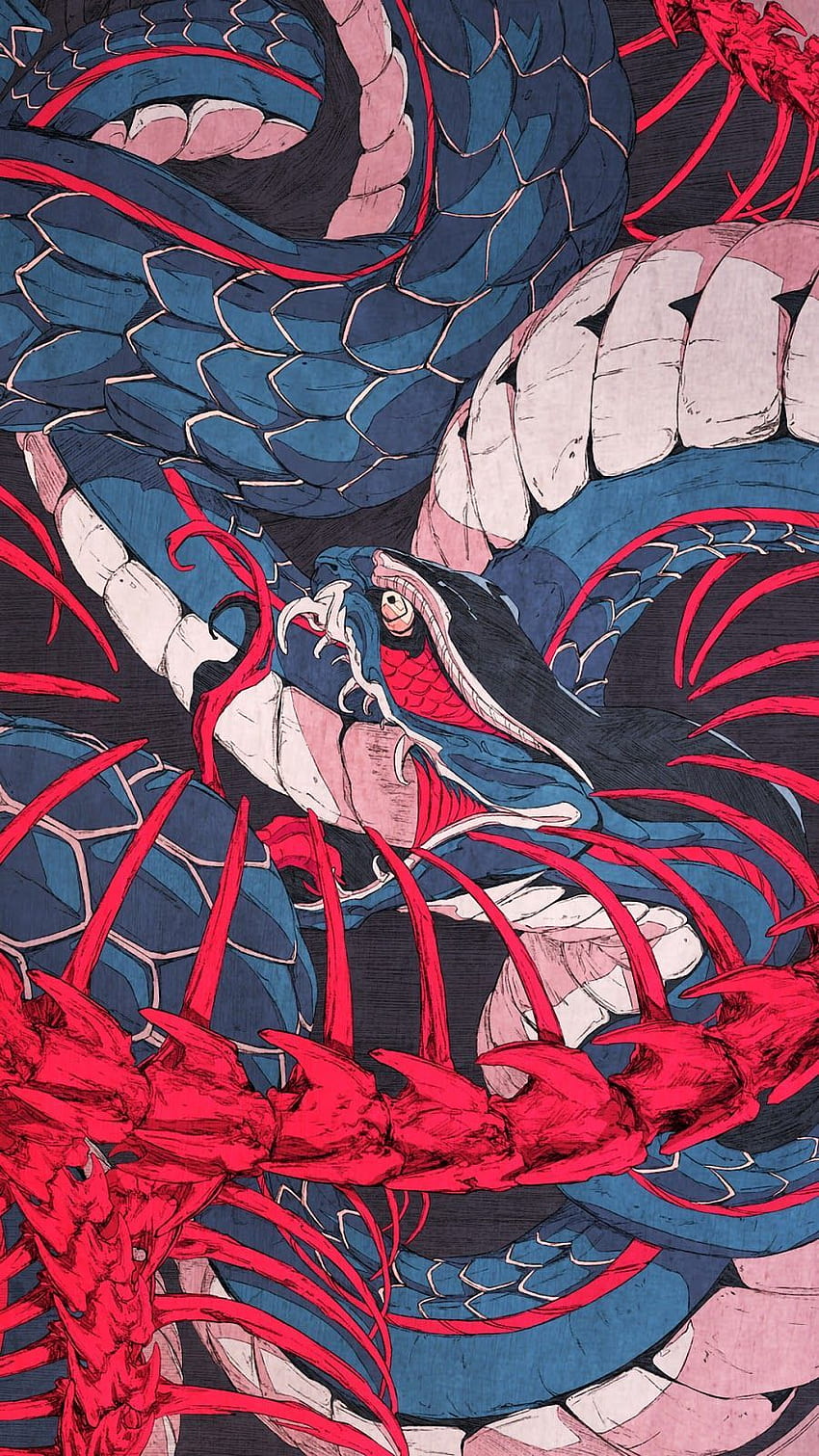 Illustration de serpent en 2020. Art, Illustration de serpent, Art japonais Fond d'écran de téléphone HD