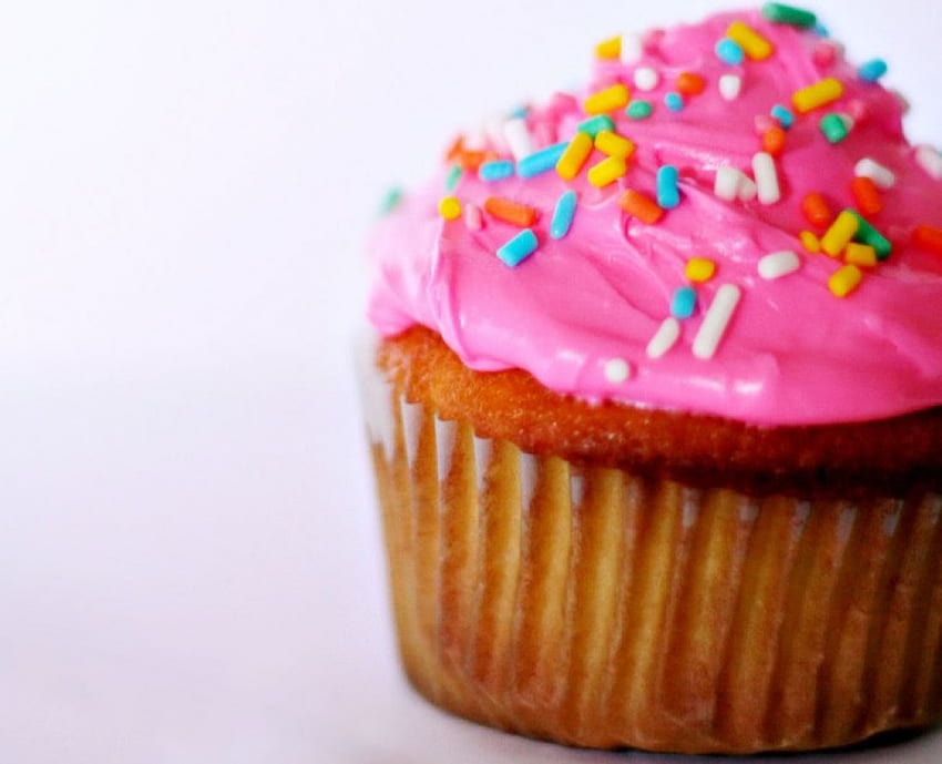 cupcake pembe, tatlı, pembe, renkli, cupcake, pasta HD duvar kağıdı