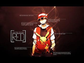 Pokemon RED - Minimal Wallpaper - Red background by lol123xb on