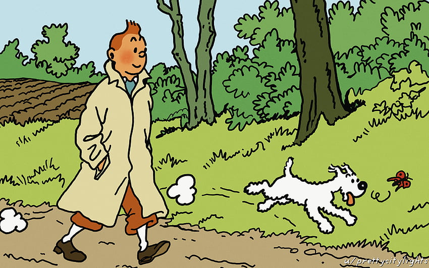 Buon anno nuovo, ecco un nuovo Tintin per tutti! Spero che quest'anno ti porti in emozionanti avventure e ti dia un senso di appagamento! Grazie a tutti per essere stati fantastici, Tintin Cartoon Sfondo HD