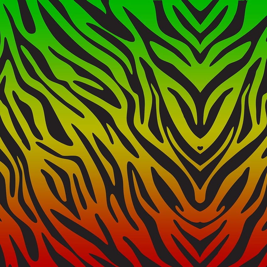 Zielony, żółty i czerwony nadruk zebry. Druk zebry, Zebra, nadruk z Facebooka, neonowy nadruk zwierzęcy Tapeta na telefon HD