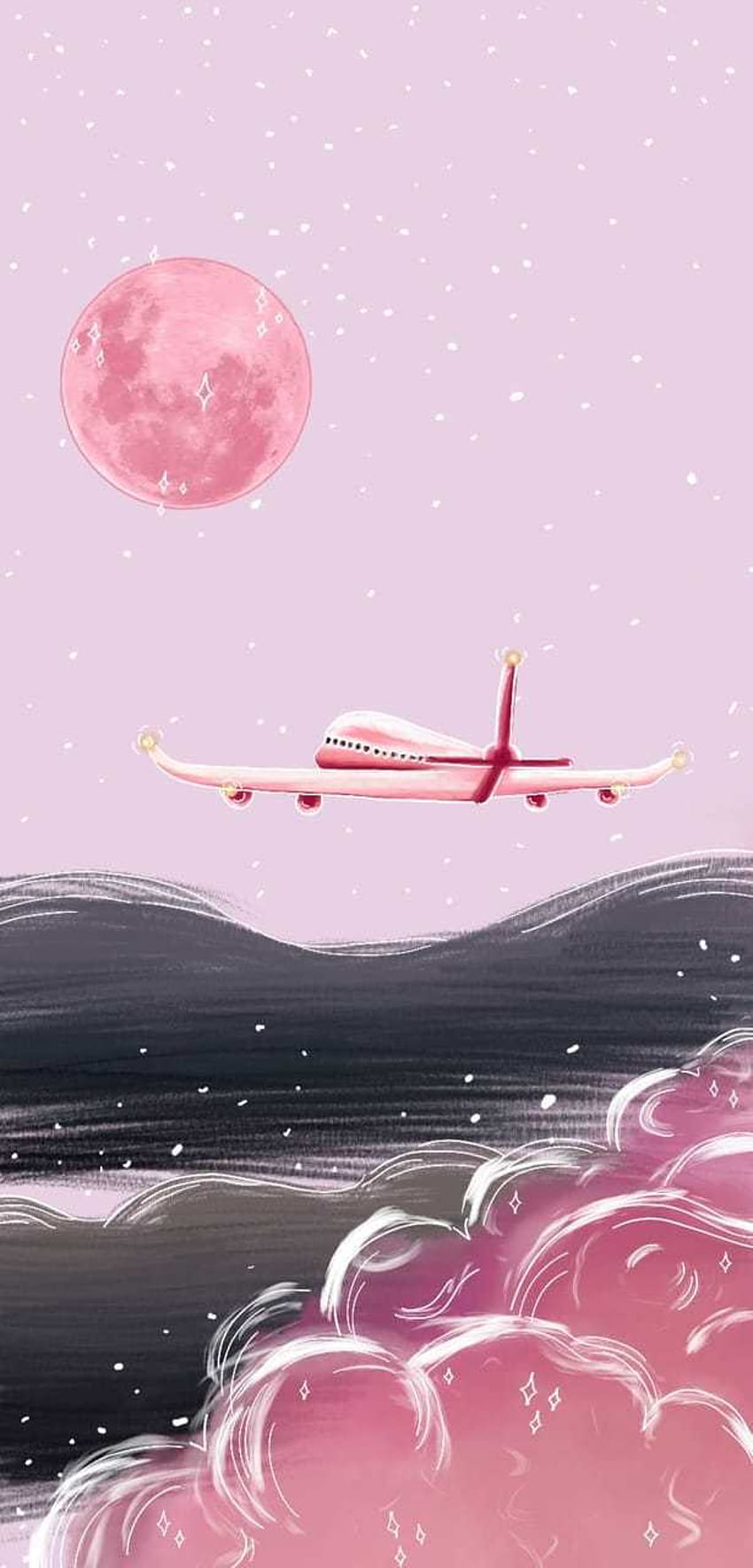 Rosa Flugzeug, süßes Flugzeug HD-Handy-Hintergrundbild