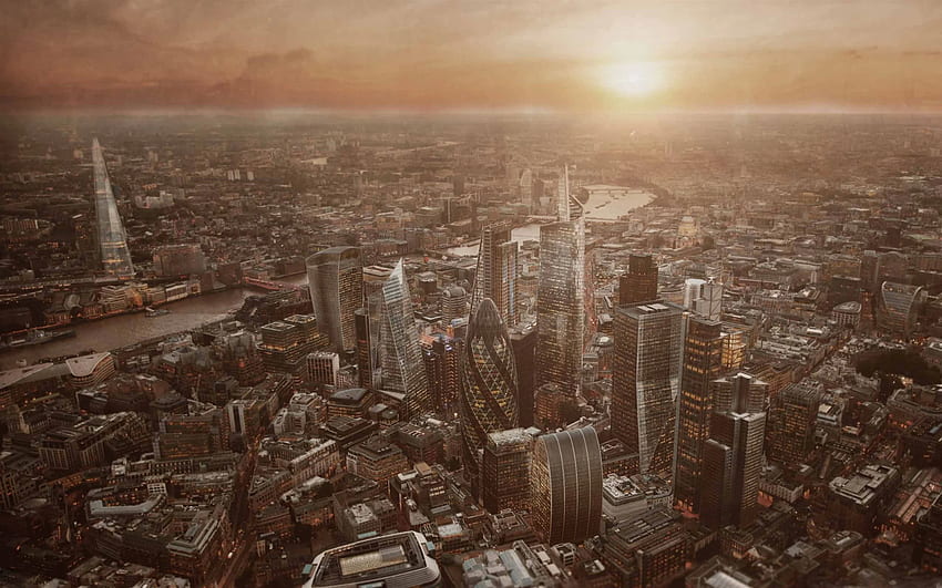 London City MacBook Air, London Aerial HD wallpaper