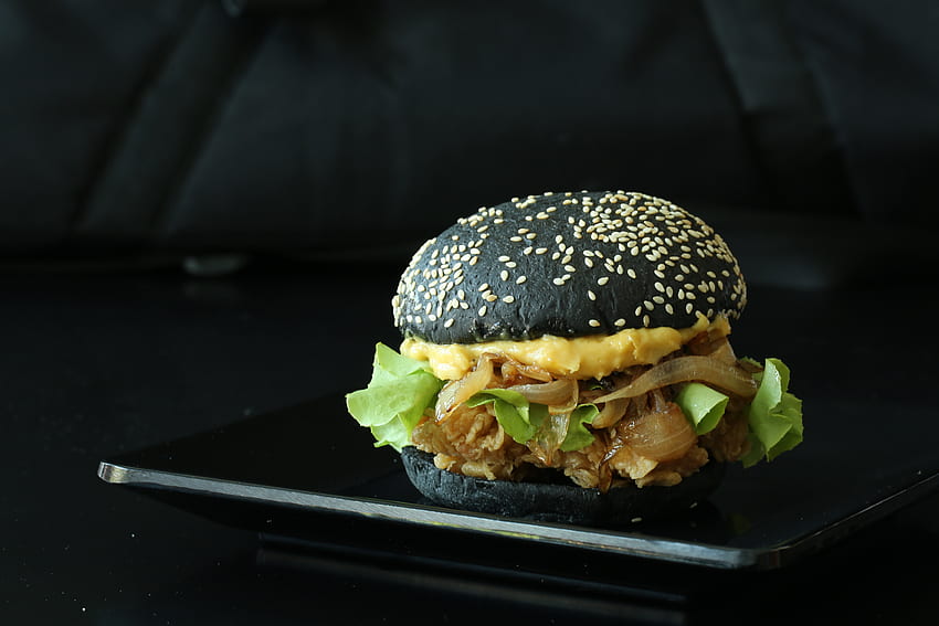 Food, Juicy, Burger, Hamburger, Black Burger HD wallpaper