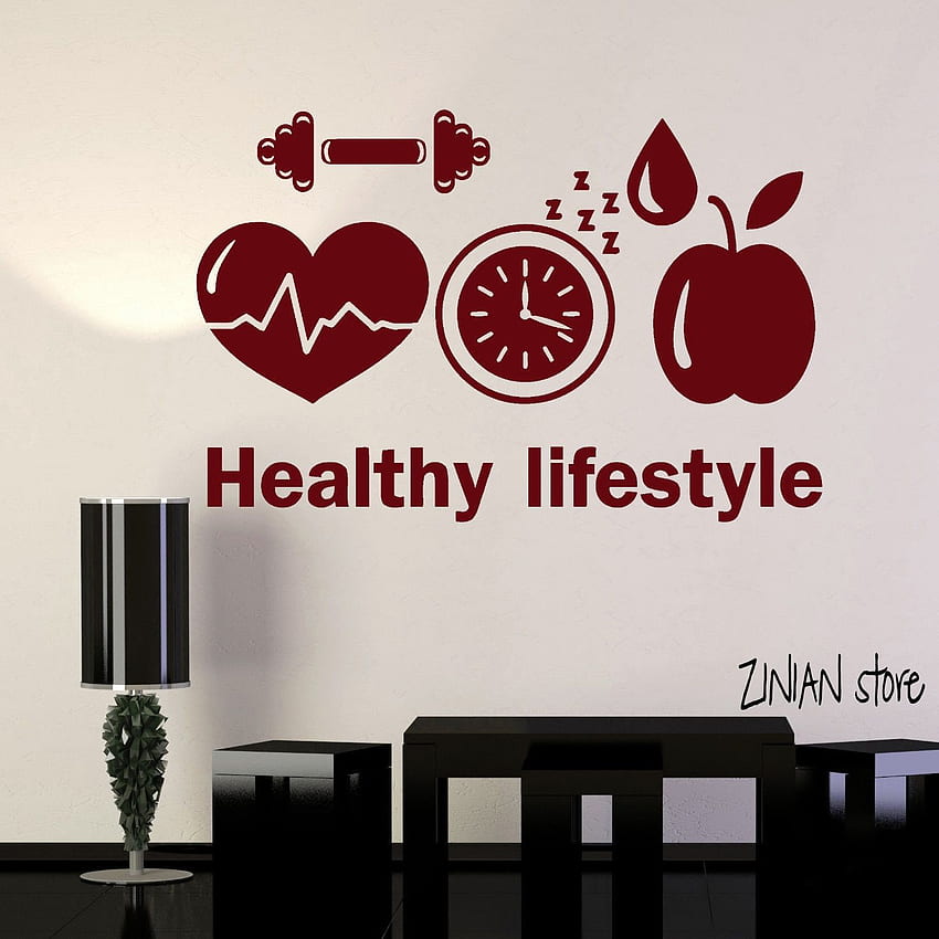 Здравословен начин на живот Стикери за стена Спорт. · В наличност HD тапет за телефон