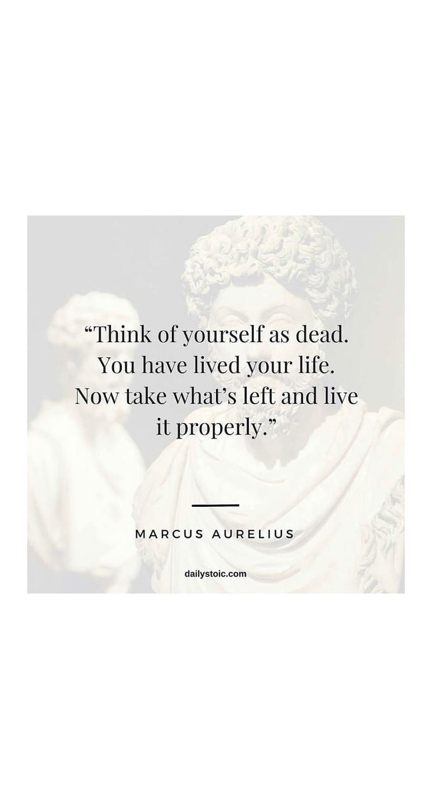 Betrachten Sie sich selbst als tot. Du hast dein Leben gelebt. Jetzt nimm, was übrig ist, und lebe es richtig.“ Marcus Aurelius (iPhone Inside): Stoizismus HD-Handy-Hintergrundbild