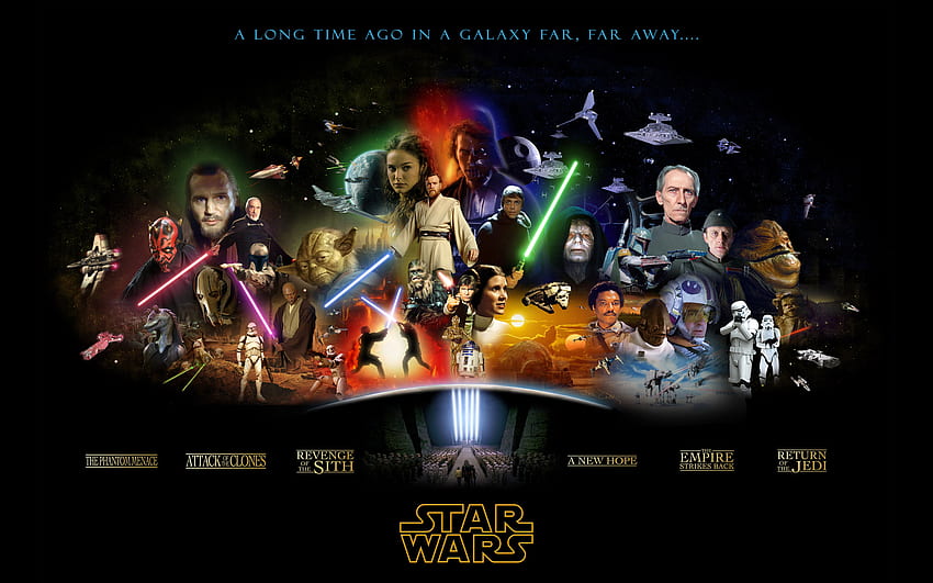 Anakin Skywalker Boba Fett Darth Maul Vader Jango Jar Binks Leia Organa Luke Mace Windu Obi-Wan Kenobi La venganza de los Sith Star Wars El imperio contraataca... fondo de pantalla