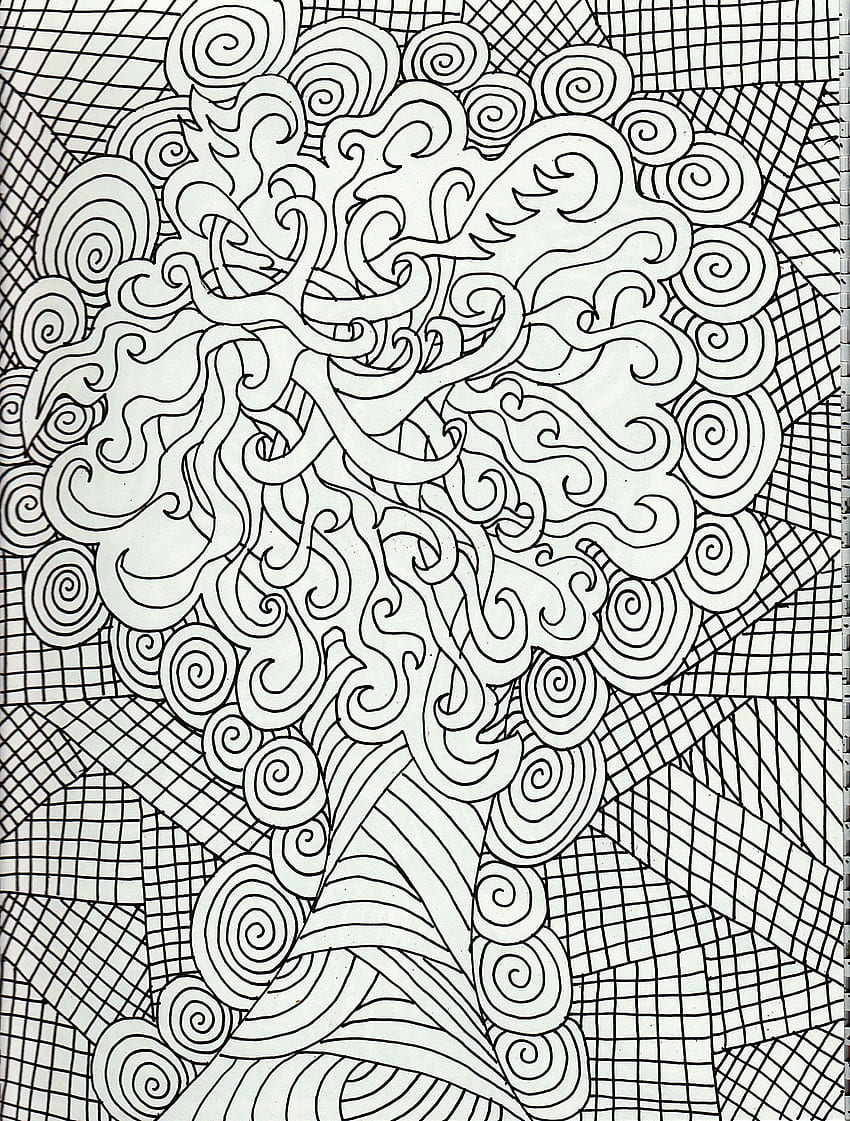 Coloring Pages for Adults - Large, Abstract Adult Coloring HD phone wallpaper