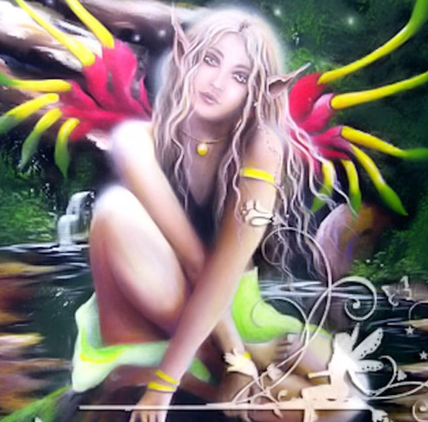 Colorfull Fairy!!, fairy, magical HD wallpaper