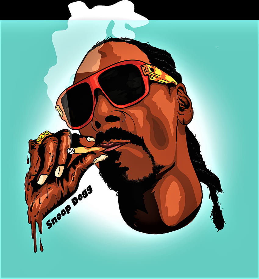 Dibujos animados / Adobe Illustrator / Snoop Dogg. Ilustración de hip-hop fondo de pantalla del teléfono