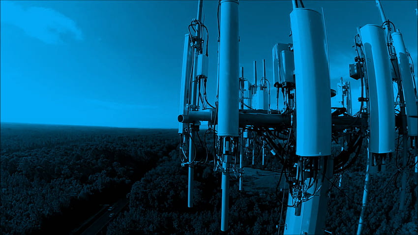 GUS-Kommunikation. Drahtlose Telekommunikationsinfrastruktur HD-Hintergrundbild