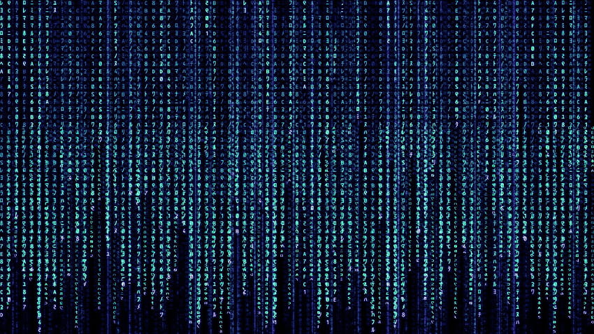 Blue Matrix, Matrix Code HD wallpaper