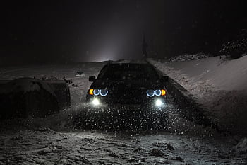 Black bmw car on snow covered ground during daytime â Grey HD phone ...