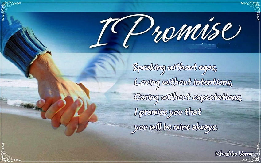 Happy Promised Day., White, Hands, Love, Blue HD wallpaper