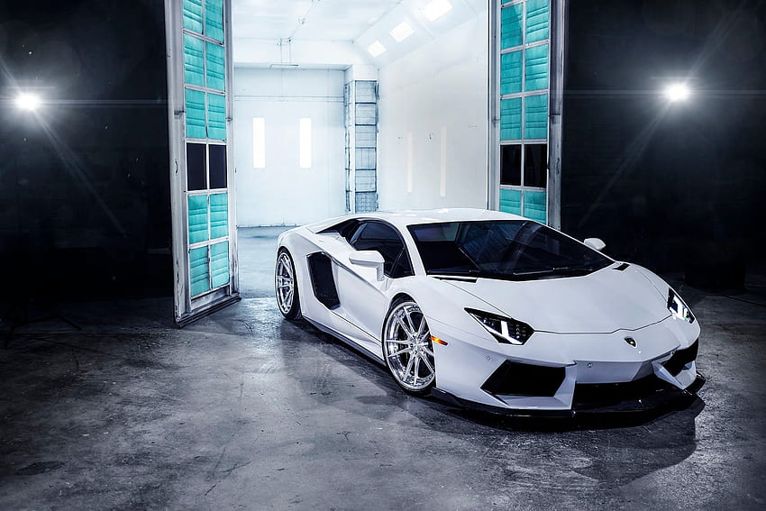Lamborghini, Carros, Front View, Aventador papel de parede HD