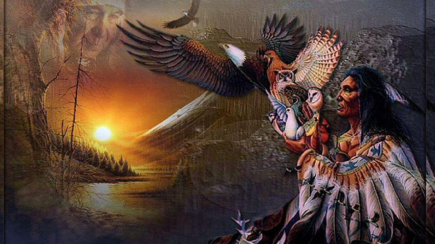 Índio Americano, Guerreiro Apache papel de parede HD