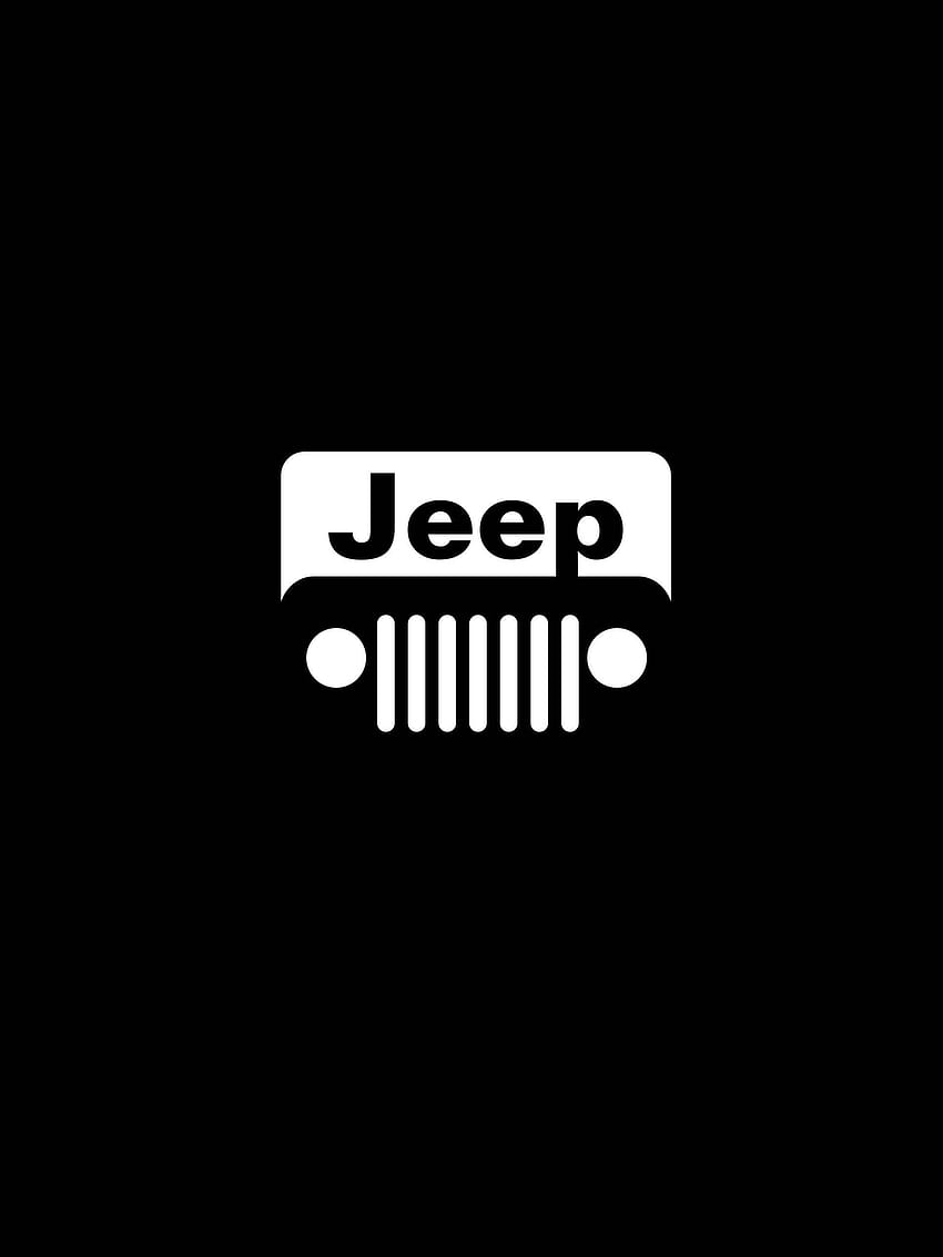 Jeep, auto, minimo, logo, scuro Sfondo del telefono HD