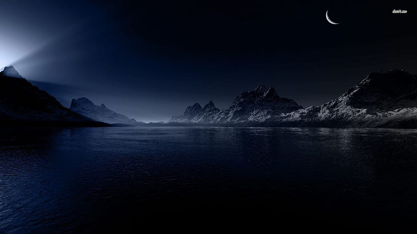 Dark Night Over The Mountain Lake Mix [] สำหรับมือถือและแท็บเล็ตของคุณ สำรวจเมาน์เทนไนท์ ภูเขาฤดูหนาว ท้องฟ้ายามค่ำคืน ภูเขาตอนกลางคืน วอลล์เปเปอร์ HD