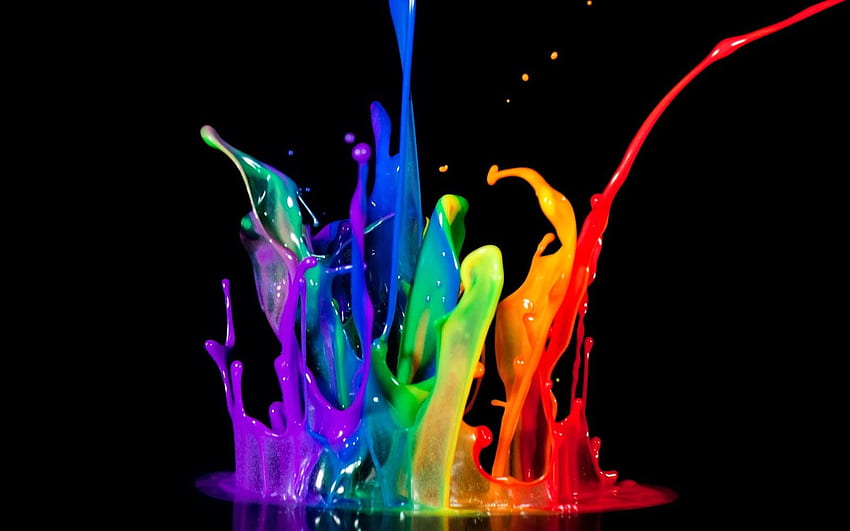 rainbow fire pics.. Splash HD wallpaper
