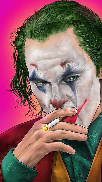 Joker Smoking, Colorful, Painting HD phone wallpaper | Pxfuel