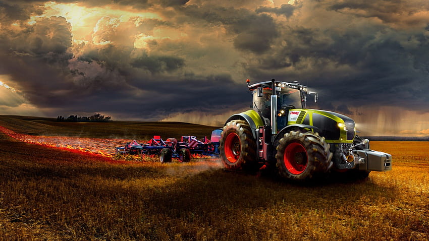 Farm Tractor, entertainment, other, technology, nature, people HD wallpaper