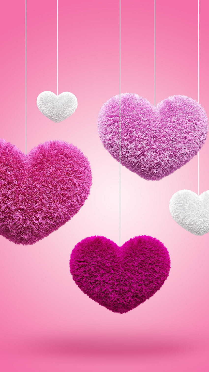 Red Love Hearts Mobile Quad - Tema del corazón fondo de pantalla del teléfono