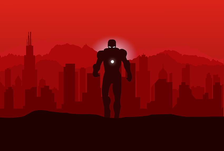 Marvel, Homem de Ferro, minimalista papel de parede HD