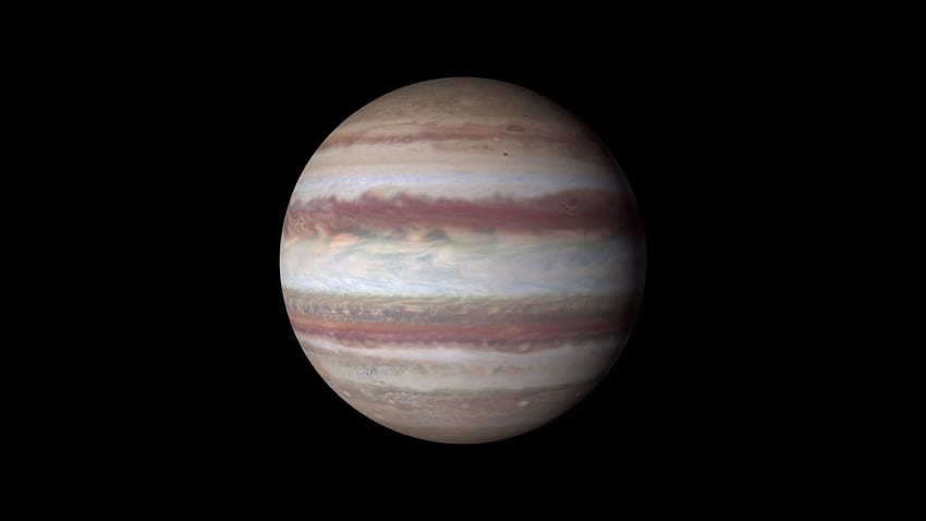 Jupiter's upper atmosphere blazing hot above Great Red Spot HD wallpaper