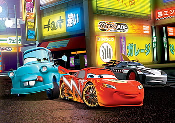 100x72inch+Wall+Mural+Photo+Wallpaper+Lightning+McQueen+Disney+