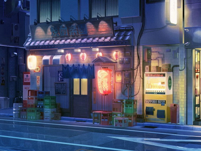 Anime, Original, Linterna, Luz, Noche, Tienda • Para ti Para y móvil fondo de pantalla