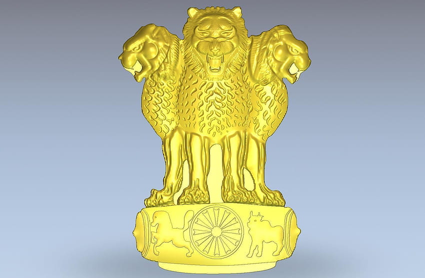 Einfaches nationales Emblem von Indien Kisan, indisches Emblem HD-Hintergrundbild