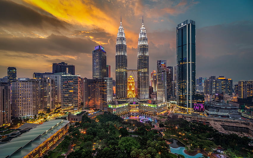 Torres Gemelas Petronas Kuala Lumpur Malasia Ultra para computadora y computadora portátil de alta resolución fondo de pantalla