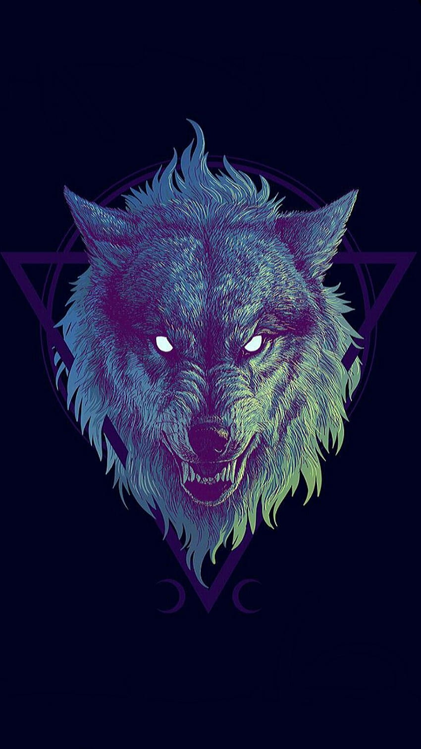 なんてすばらしい 。 人狼アート, オオカミのタトゥーのデザイン, 狼アート, ニホンオオカミ HD電話の壁紙