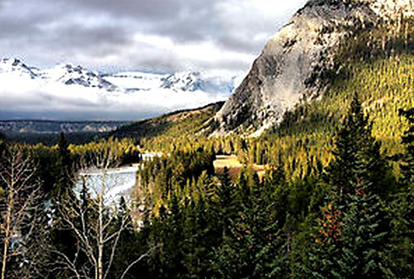 Rocky Mountains, scenery, nature, mountains, vista HD wallpaper