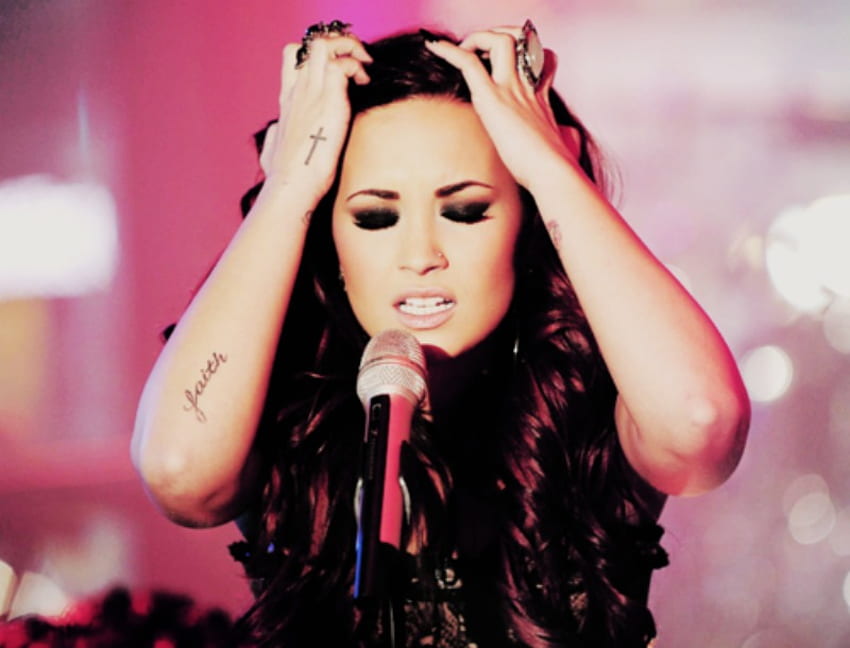Demi Lovato, cantik, tangan, penyanyi, tato, rambut Wallpaper HD