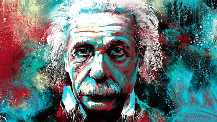 Albert, Einstein, , Kolorowy, Albert Einstein Sztuka Tapeta HD