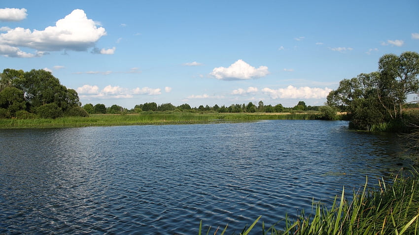 Landscape, Rivers, Clouds Hd Wallpaper 