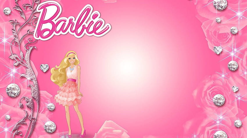 Barbie-Einladungsvorlage. Barbie-Einladungen, Barbie-Geburtstagseinladungen, Barbie-Geburtstagsparty HD-Hintergrundbild