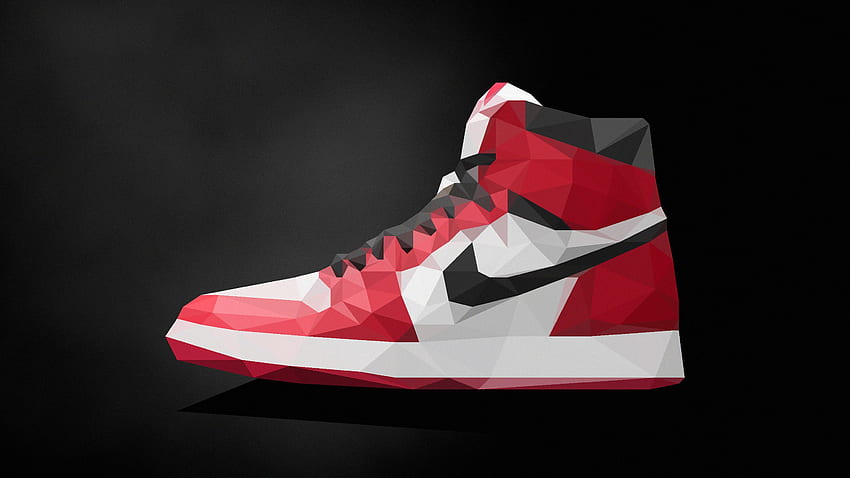 Czerwono-białe buty Jordan, Nike Jordan 1 Tapeta HD