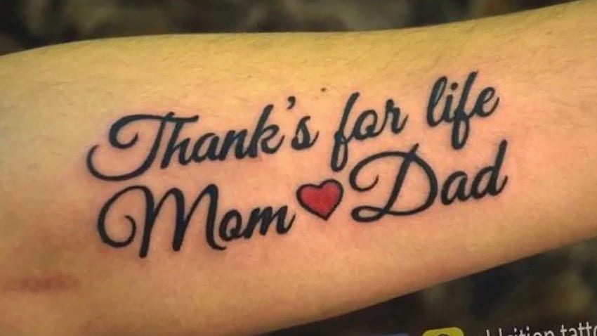 Heartbeat Mom Dad Tattoo Design  Unique Family Designs