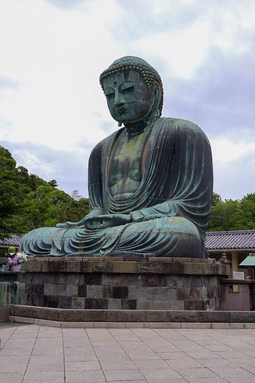 Haziran ayında aldığım Kamakura Büyük Buda'sının OC'si. Buda, Heykel, Buda heykeli HD telefon duvar kağıdı