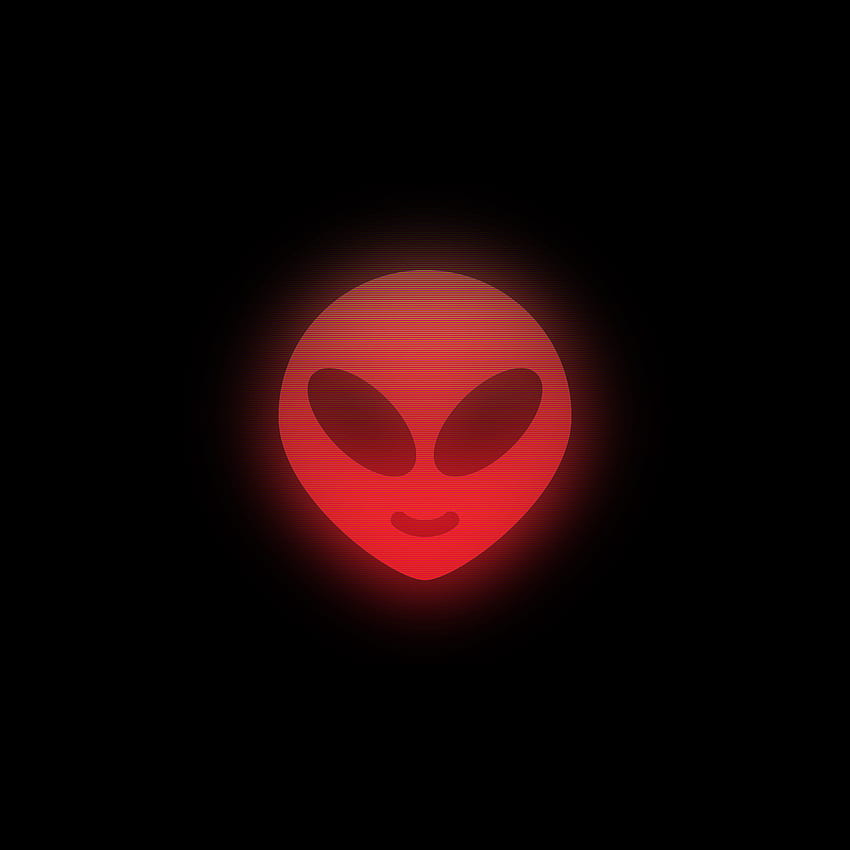 Red Alien, Dark, Amoled HD тапет за телефон