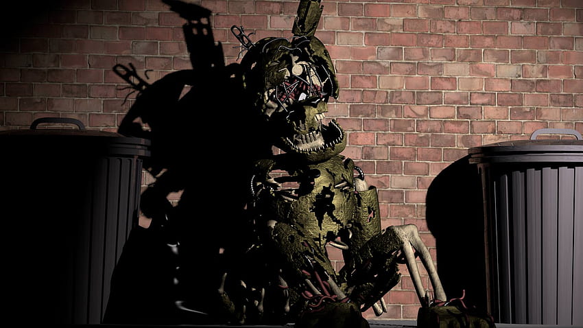 Made A Few Edits To Lazythepotato's Fnaf 6 Springtrap - Cartoon, HD Png  Download(1920x1080) - PngFind