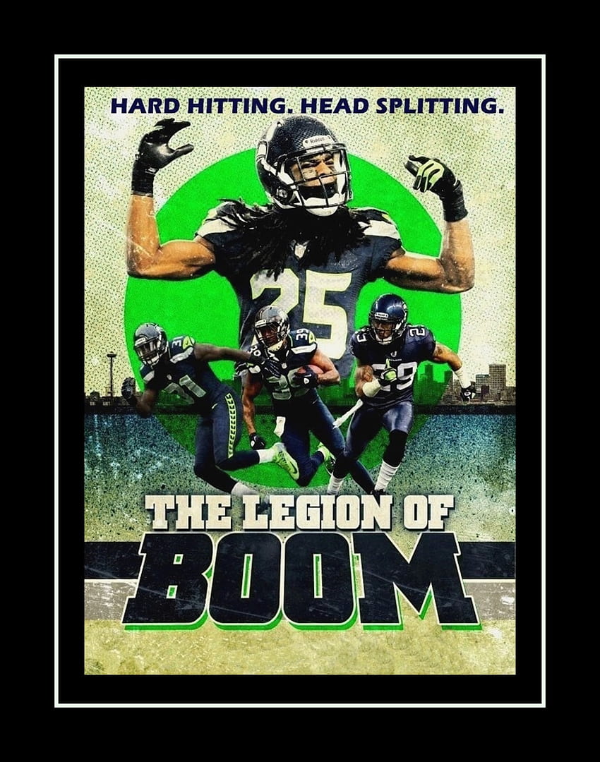 Плакат Legion Of Boom Seattle Seahawks, сувенири за футбол на NFL Подарък за стена HD тапет за телефон