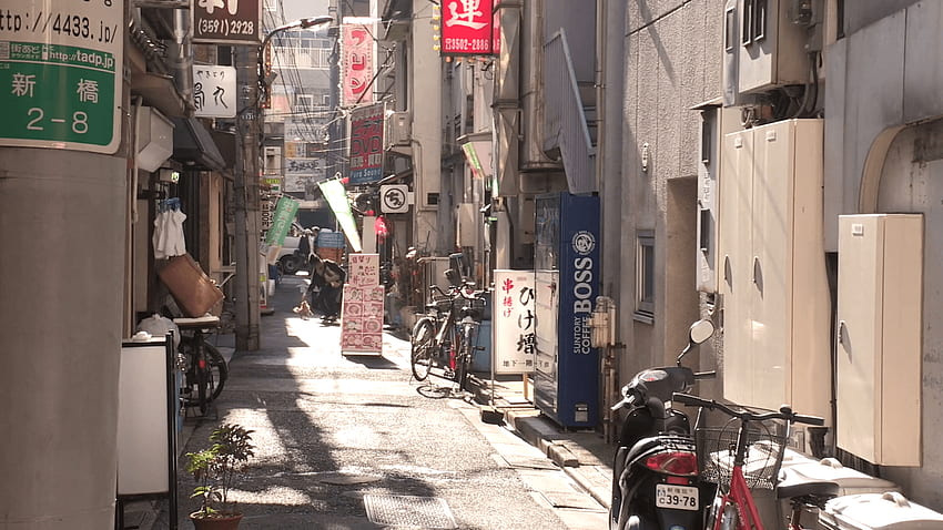 Tokyo Japan Circa November 2016 Shot Of Back Alley In Metropolitan, Urban Japanese Alley HD wallpaper